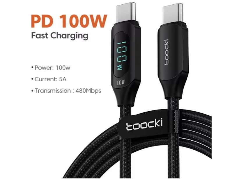 Toocki-Câble USB Type-C vers Type-C pour recharge rapide