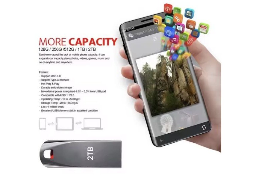 Clé USB 2T USB 3.0 1 x 2 T