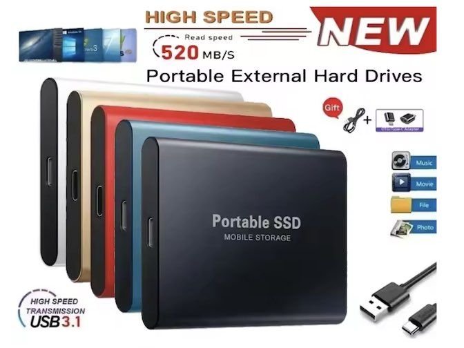 Disque dur externe SSD portable haute vitesse 1 To