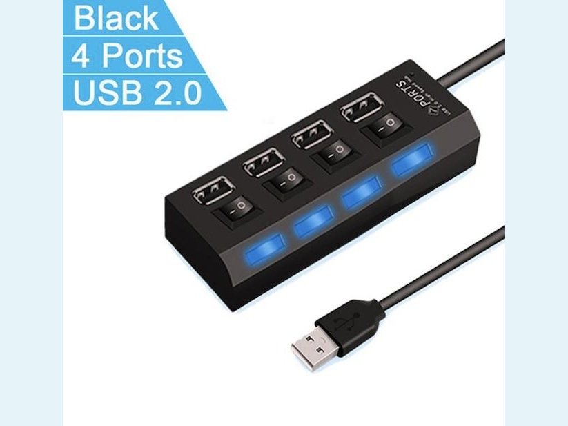 HUB USB 4 Ports avec interrupteur