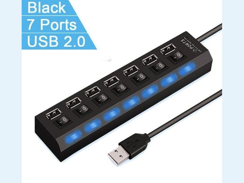 HUB USB 7 Ports avec interrupteur