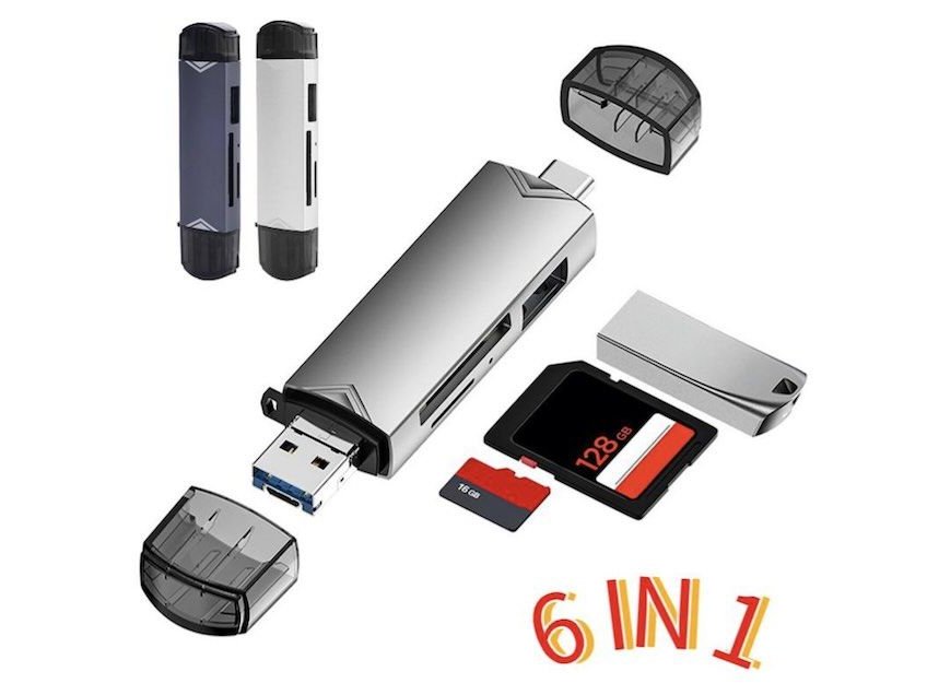 Lecteur de carte 6 en 1 multifonction USB 3.0