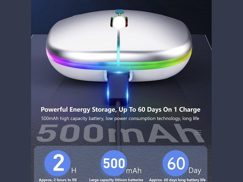 Souris sans fil Bluetooth rechargeable