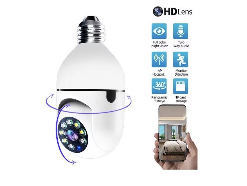 Caméra IP WiFi 4G E27