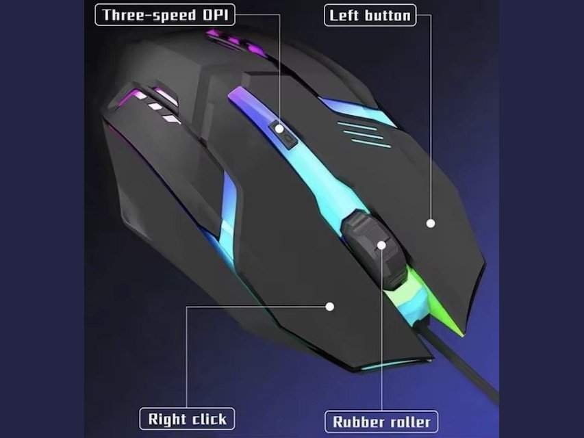 ITLY M01-Souris de jeu filaire USB rétro-4.2 LED