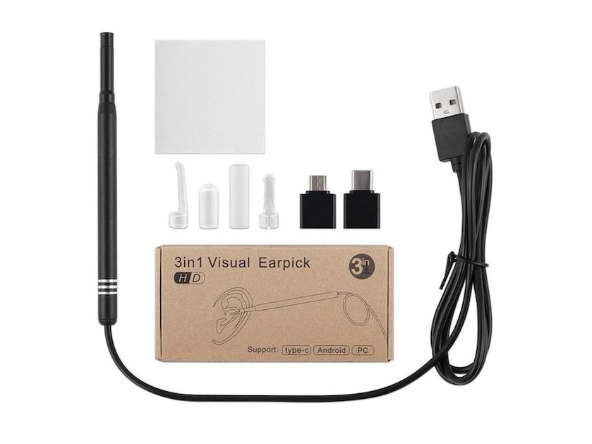 Outil de nettoyage d'oreille Usb 3 en 1